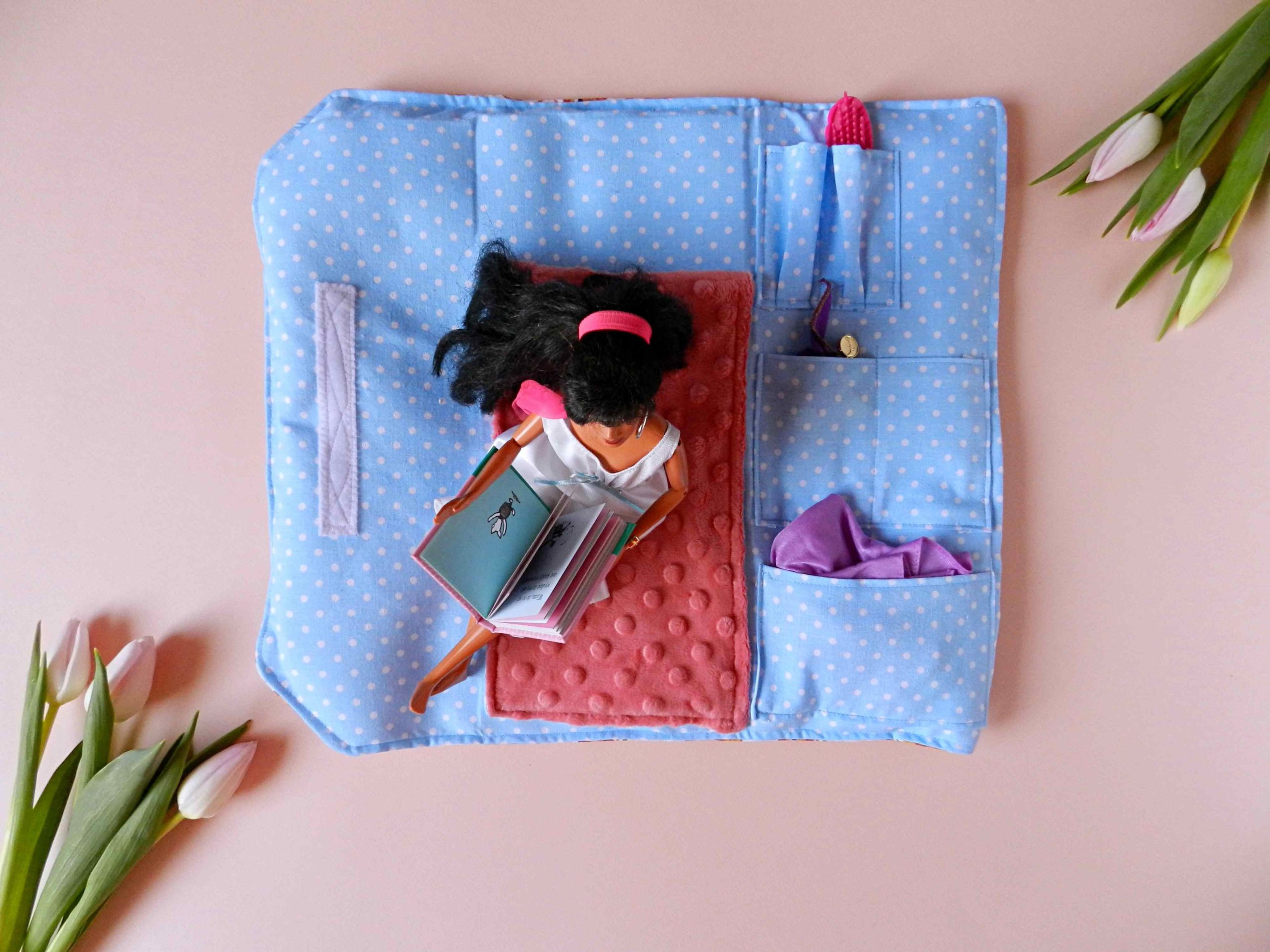 Barbie sleeping bag, personalized gift for girl Quiet books