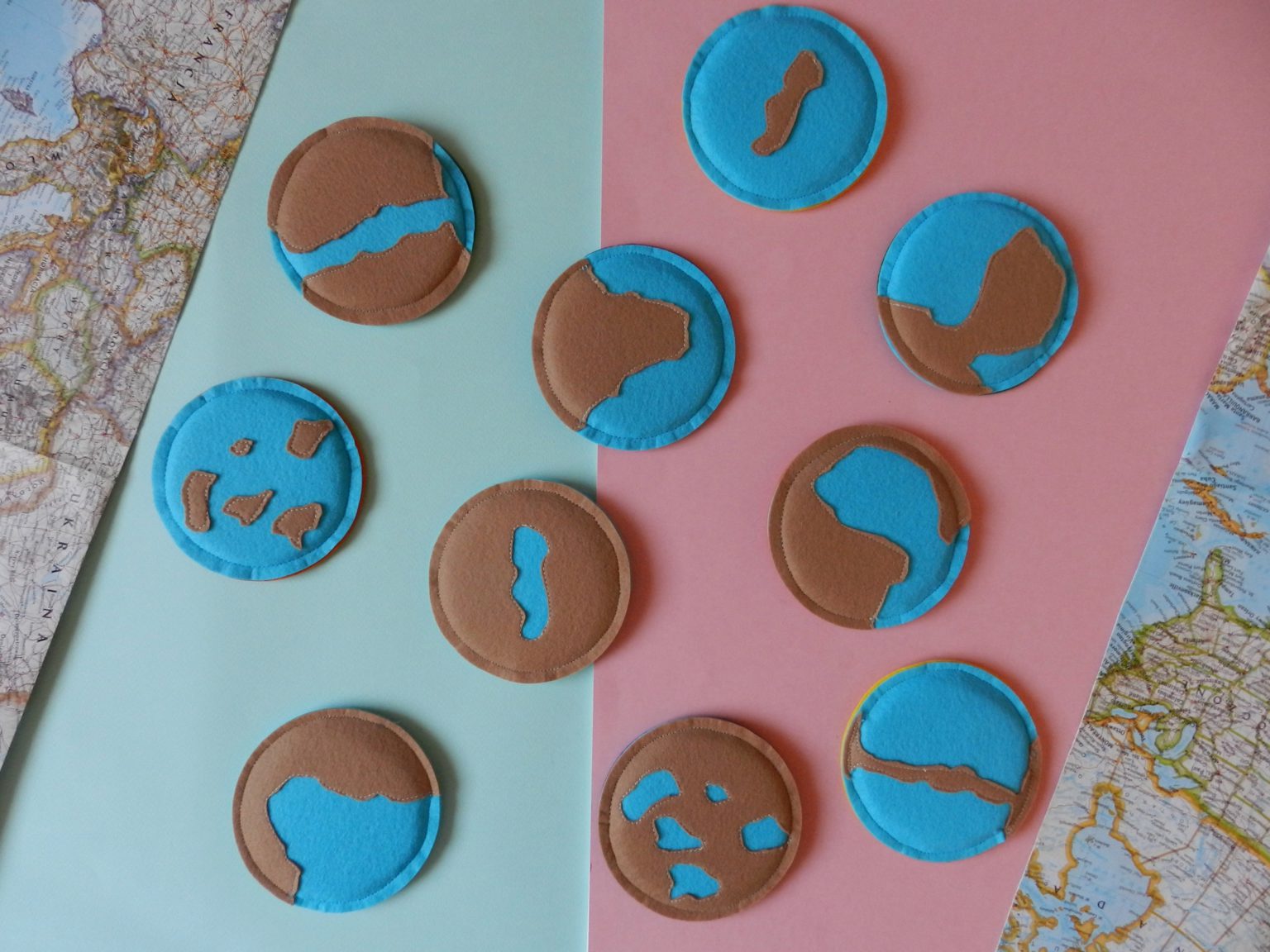 Montessori geography materials, landforms